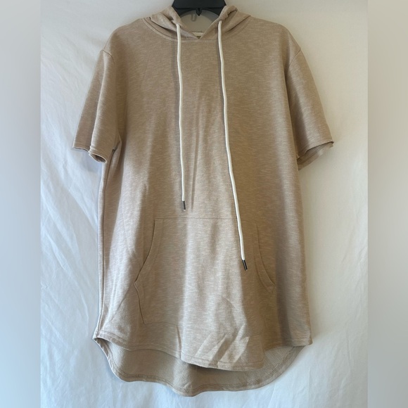 Elwood Tan Short Sleeve Hoodie - Picture 1 of 4